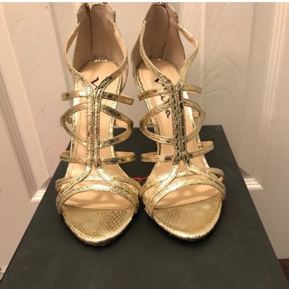 Nina Strappy Cage Champagne Sandal Shoes